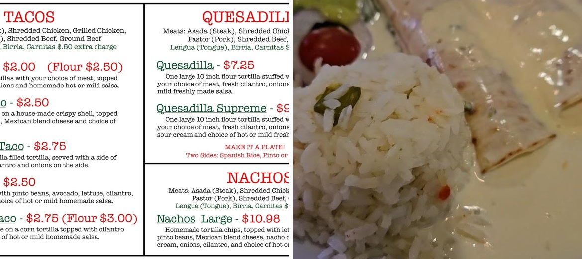 Heydy's Place Menu